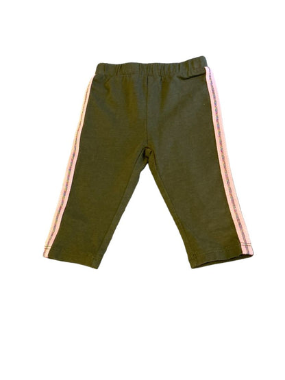 3-6 Months Wonder Nation Green Pants Pink Shimmer Side Stripe