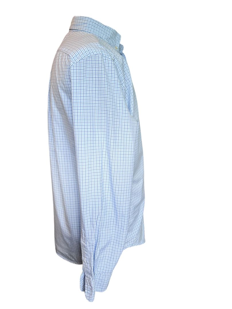 Size Medium Vineyard Vines Blue Check Classic Fit Tucker Shirt Long Sleeve