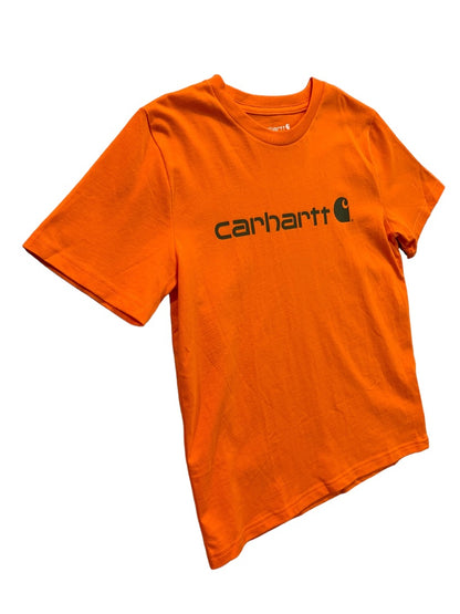 Small (8-10) Carhartt Boys New Short Sleeve Exotic Orange Graphic Tshirt