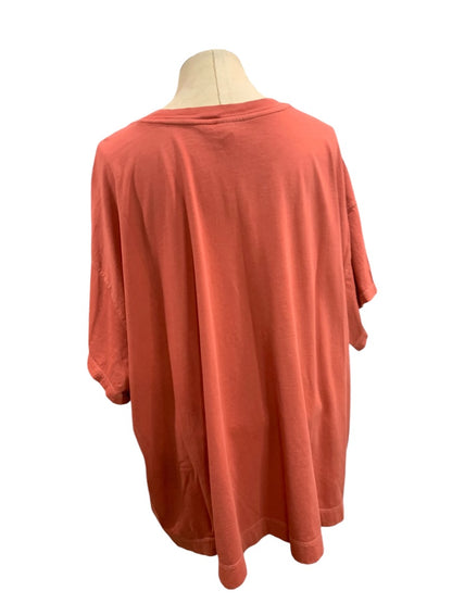 4X Old Navy Womens Tshirt Crewneck Dark Coral Plus Size 100% Cotton