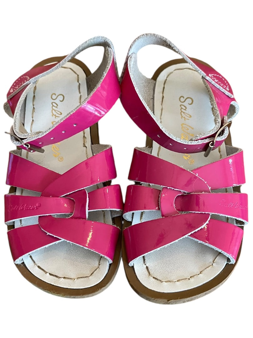 Size 8 Girls Salt Water 800 Series Sandal Shiny Fushia Sandals