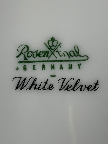 Rosenthal Germany White Velvet Gold Trim 10.5 Inch Dinner Plate