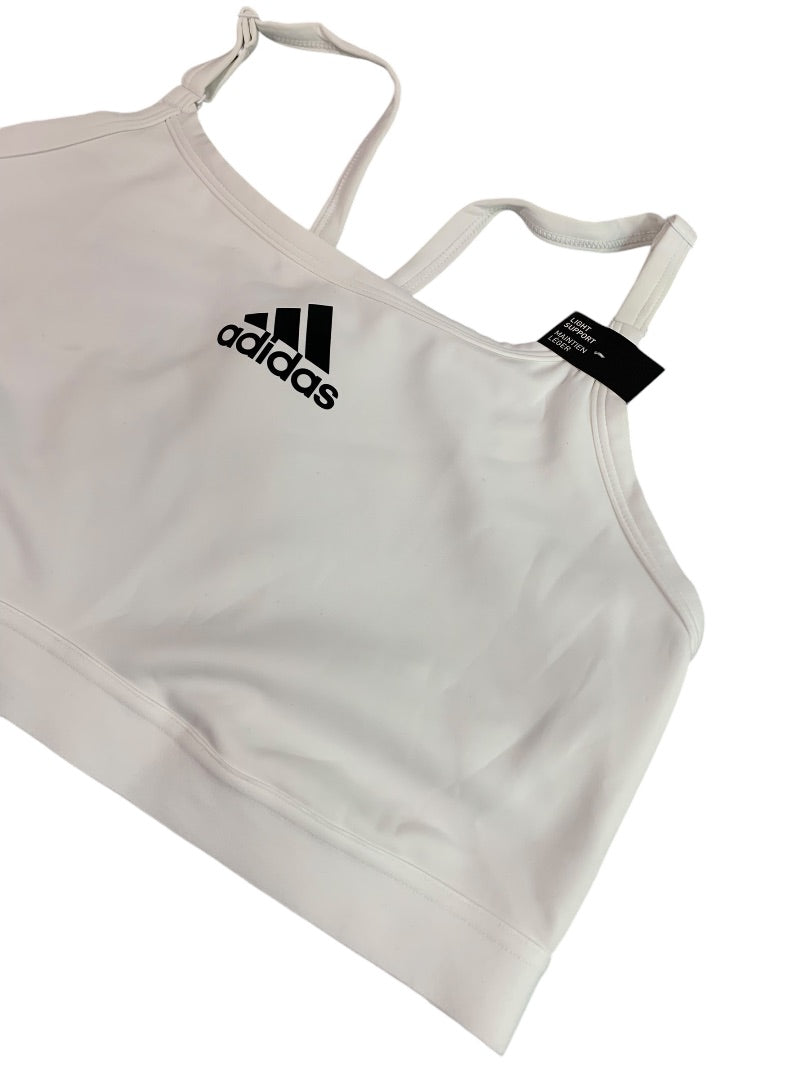 2X Adidas New Aeroreact Training Light Support 3 Stripes Bra HC7833