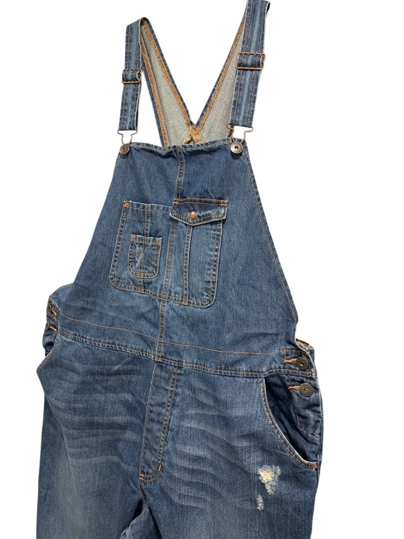 XXL Mossimo Womens Denim Bib Overalls Distressed Jean