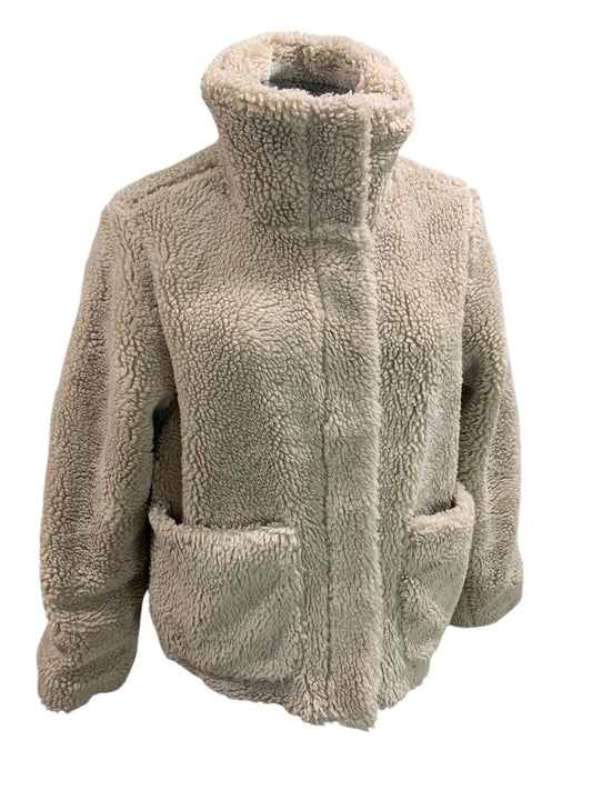 XS Old Navy Womens Tan Teddy Bear Fleece Jacket Full Zip