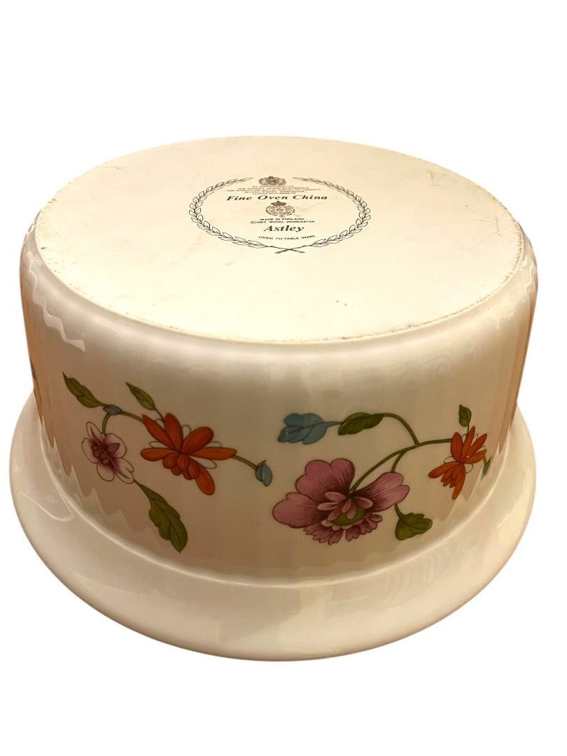 Royal Worcester Astley Fine Oven China Lidded Casserole 1983 2 Quart