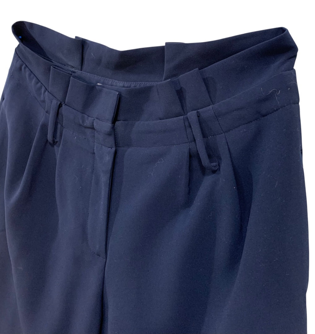 Size 6P Boden Petite Womens Navy Blue Wide Leg Crop Pants