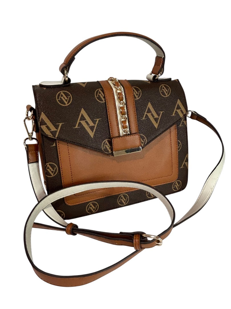 Adrienne Vittadini Top Handle Satchel Bag Removable Shoulder Strap The Signature Collection