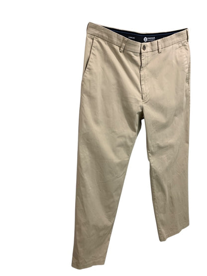 38 x 32 Haggar Mens Chino Pants Tan Comfort Waist Expandomatic