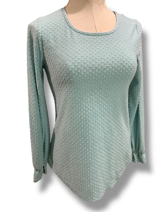 Small Twenty Second Swiss Dot Long Sleeve Womens Shirt