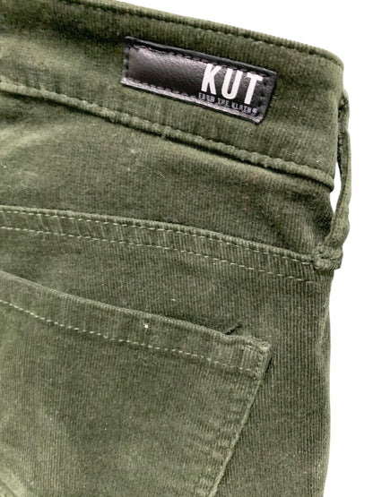 Size 00 Kut from the Kloth Womens Diana Fab Ab Skinny Corduroy Dark Green