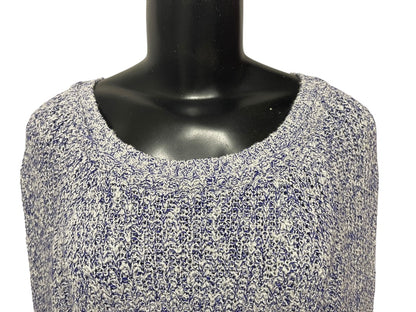 Medium Free People Womens Marled Knit Sweater Purple White