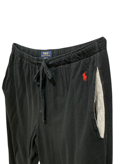 Large Polo Ralph Lauren Mens Sleep Pants Black Elastic Drawstring Waist Joggers