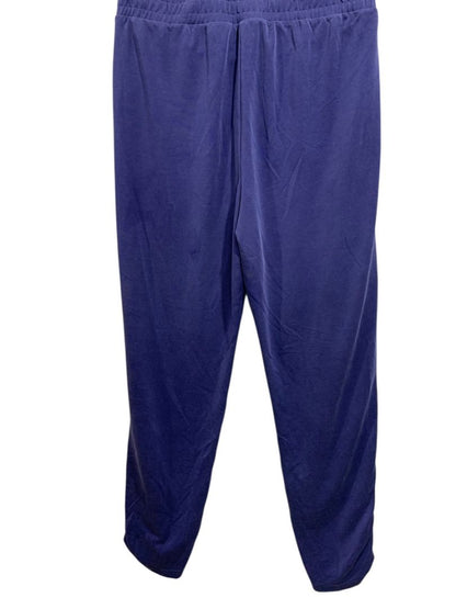 XXL Fabletics Womens Navy Blue Pull On Pants Pockets Ruched Calf