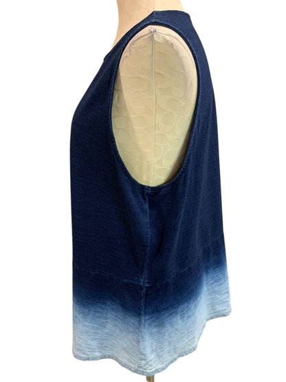 Size XL Pure Jill J.Jill Indigo Hombre Tunic Tank Top Shirt Blue Swing