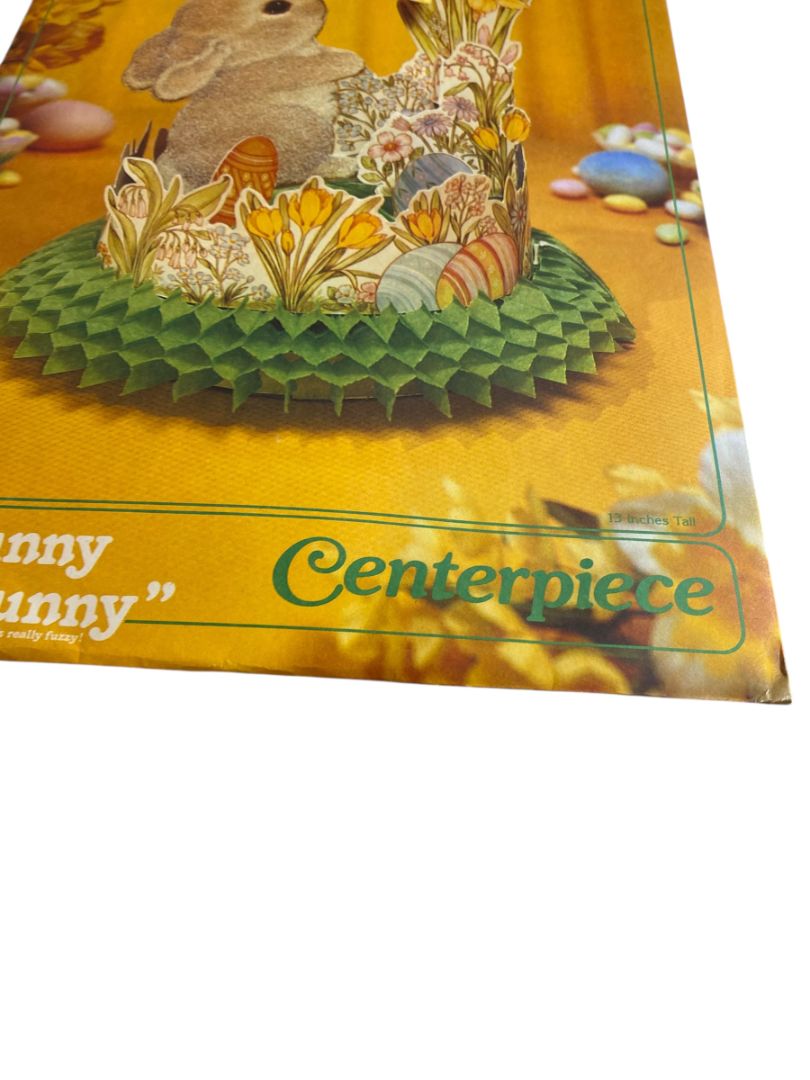 Vintage Hallmark Sunny Bunny Honeycomb Centerpiece 13" 300ECP4-2