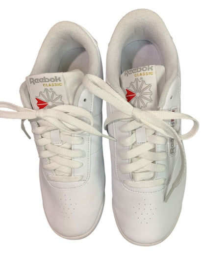 Size 8 Reebok Classic Womens White Leather Princess Walking Shoe Sneaker