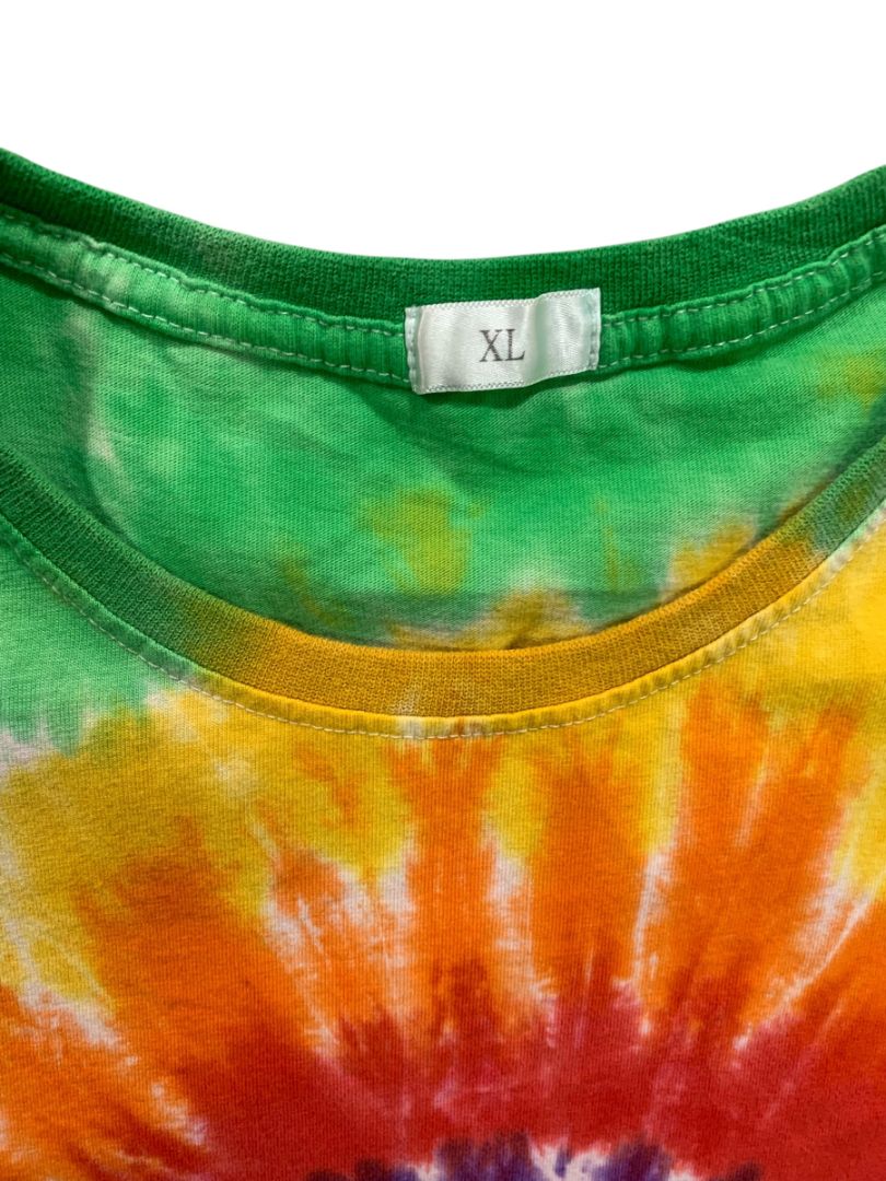 Size XL Adult Tie Dye Tshirt Short Sleeve Bright Spiral