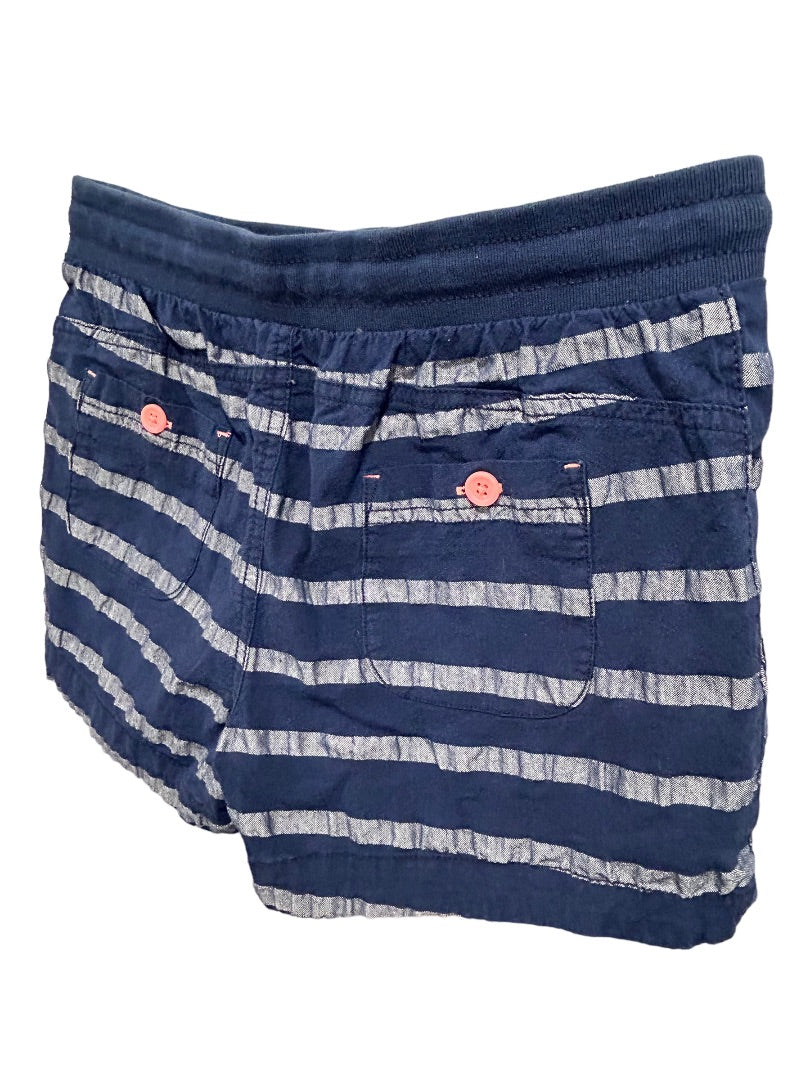 XL (14/16) Cat & Jack Girls Navy Blue Stripe Pull On Shorts Cotton Blend