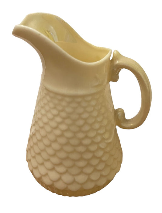 Vintage Belleek Kilkenny Irish Fish Scale Creamer Miniature Milk Pitcher