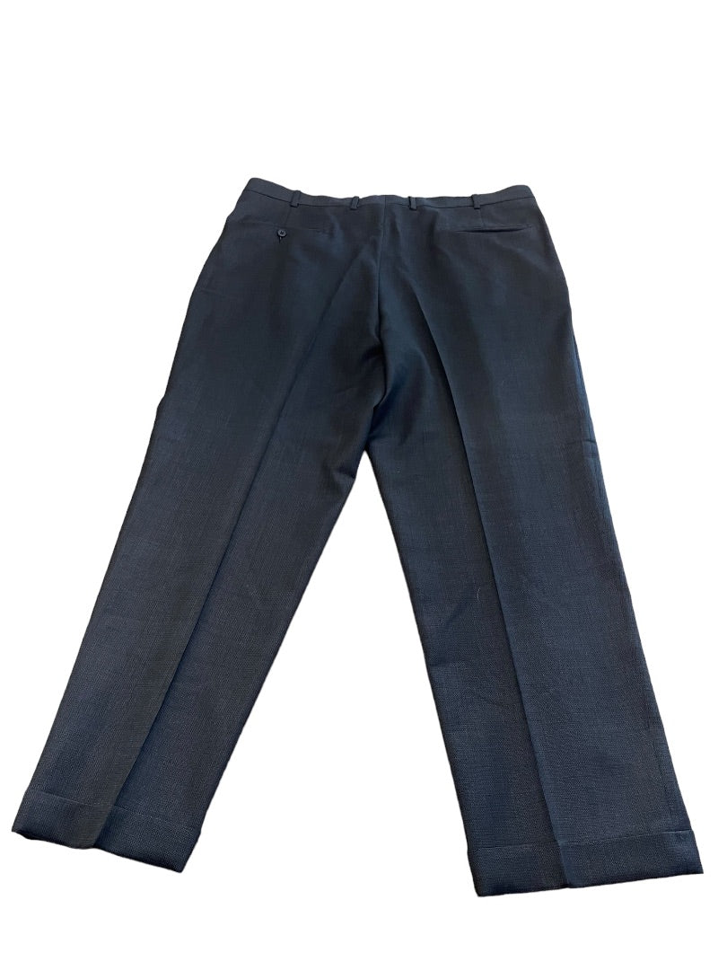 Size 40R JB Britches  Nordsrom Mens Cuffed Pleated Lorenzo Navy Blue Dress Pants Worsted Wool