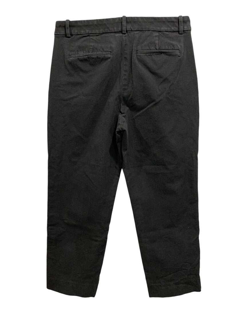 Size 10 J.Crew Womens Black Kallie Pants Straight Leg Crop Style BO899
