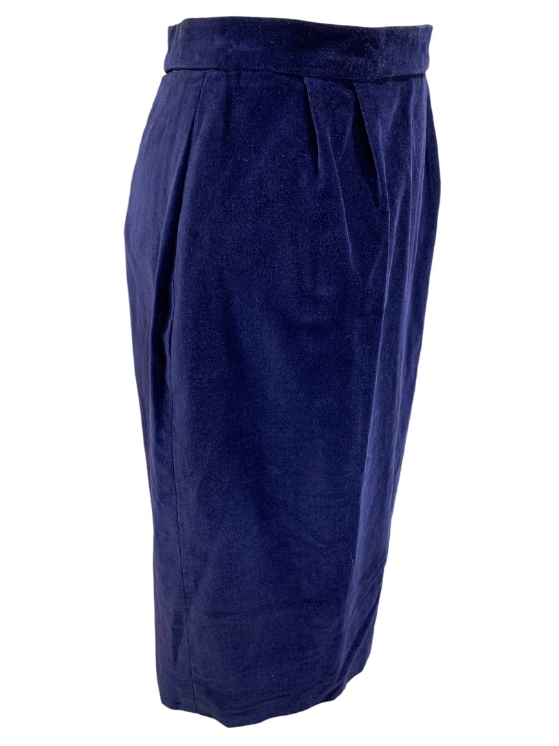 Medium Naturelle George Georgiou velvet Blue Velvet  A-Line Skirt