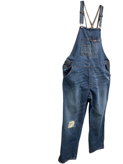 XXL Mossimo Womens Denim Bib Overalls Distressed Jean