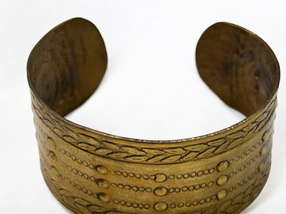 Copper Color Open Adjustable Bangle Bracelet 28mm Width