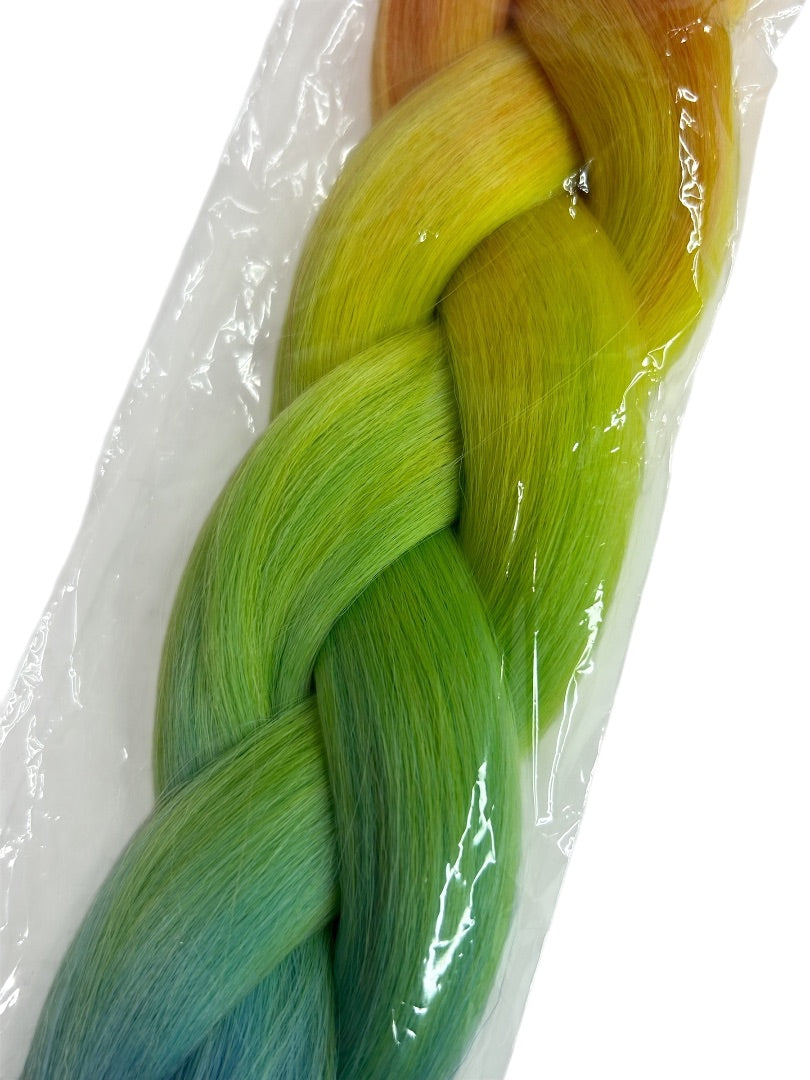 Claires New Rainbow Ombre Braid 19 Inch Synthetic Hair