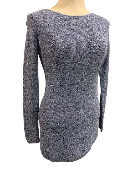 Petite Talbots Marled Knit Cashmere Blend Womens Tunic Sweater