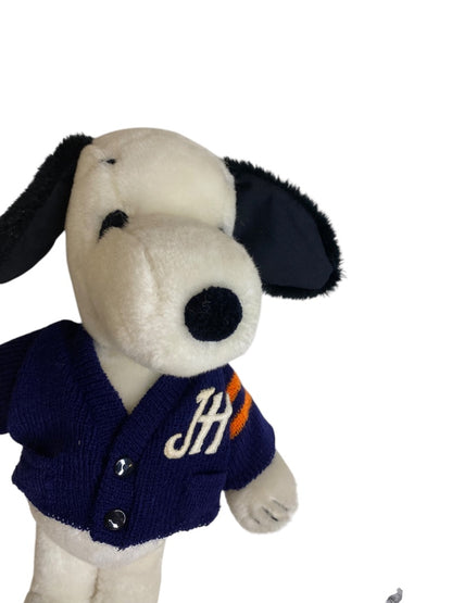 Vintage Snoopy Peanuts Plush Letterman Jacket "JH" 10.5 Inch