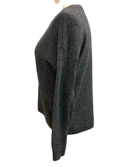 XS Loft Womens Gray Heathered Crewneck Sweater Wool Blend