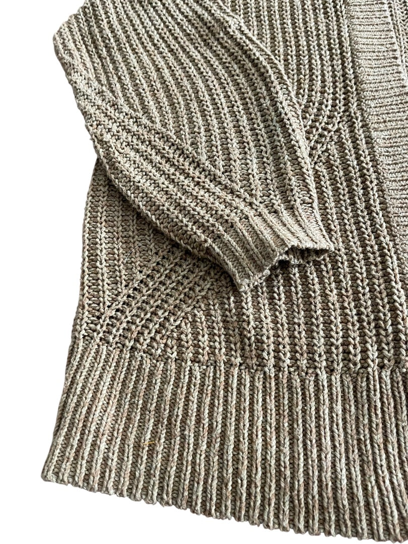 2X Ava & Viv Loose Knit Over Sized Cardigan Sweater Brown Womens Plus Size