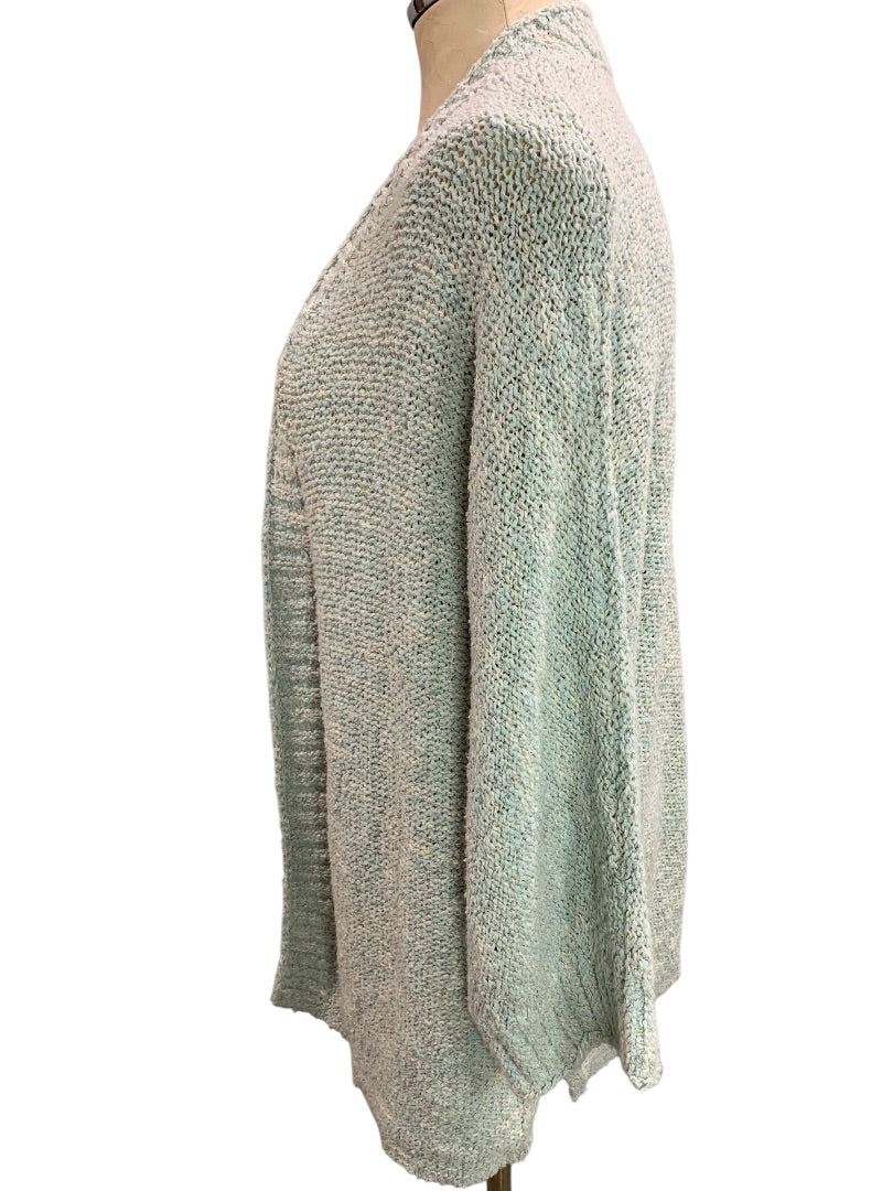 Large Pure Jill J.Jill Womens Open Soft Cardigan Sweater Blue Marled Knit