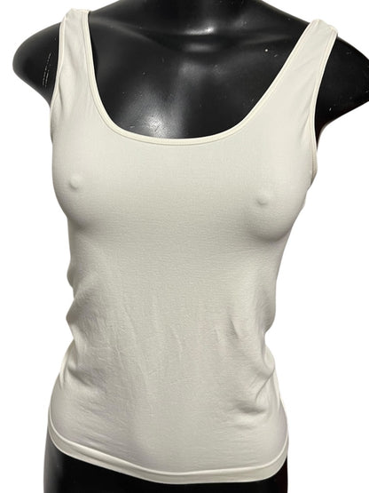 Small Haze Stretch Tank Cream Womens Nylon Stretch Camisole