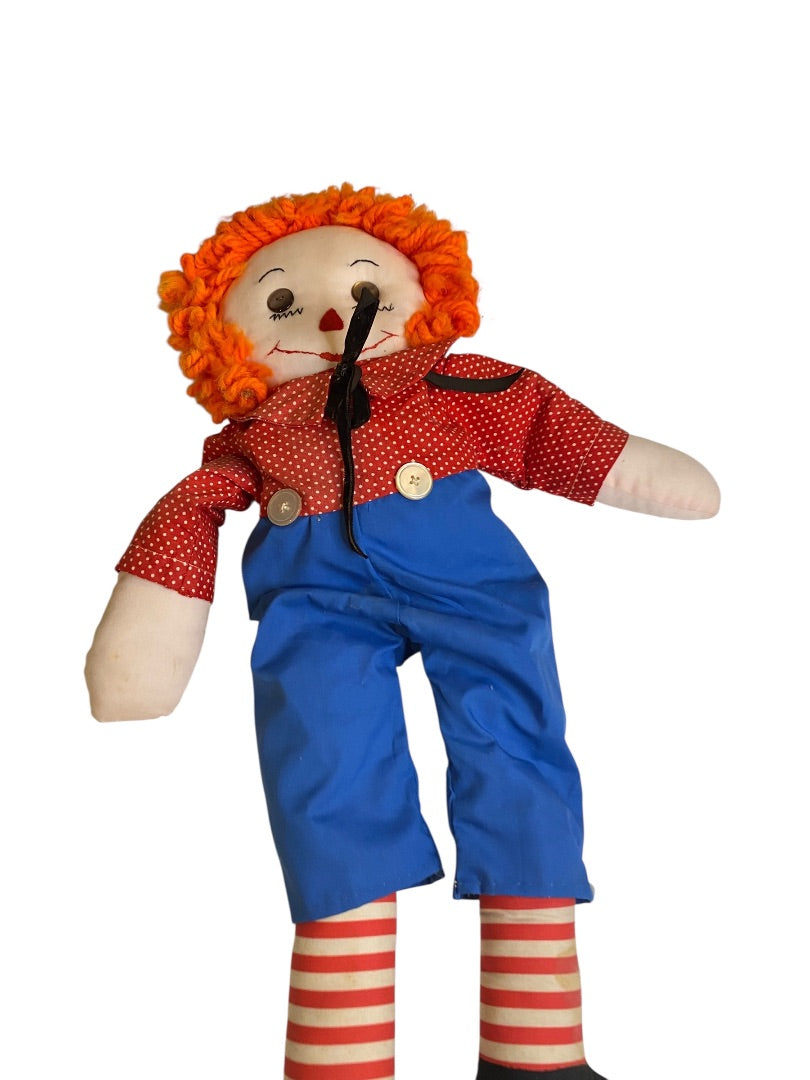 Vintage Handmade Spirit Raggedy Andy Doll 22" Creepy