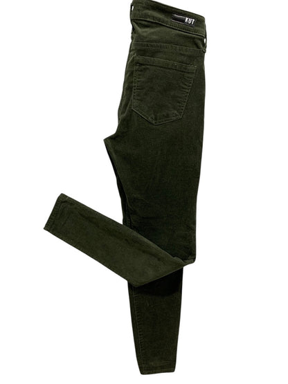 Size 00 Kut from the Kloth Womens Diana Fab Ab Skinny Corduroy Dark Green
