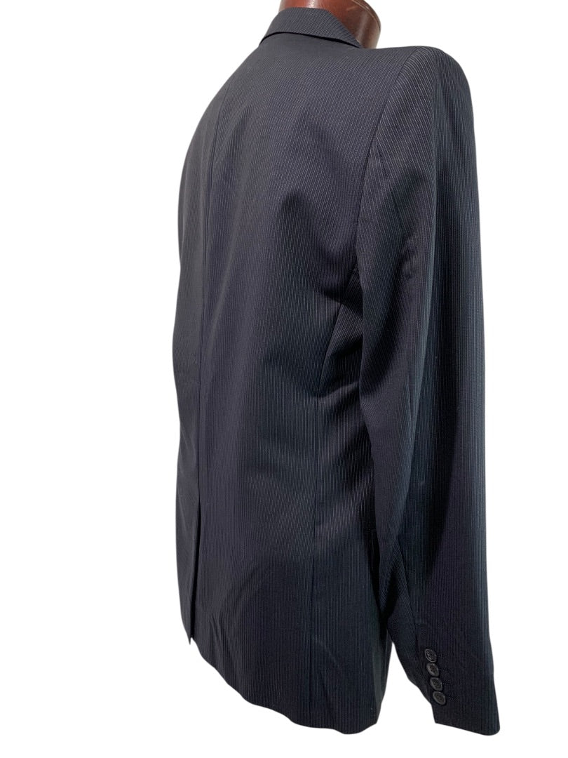 40R Calvin Klein Mens Slim Fit New Sport Coat Jacket Navy Blue Pinstripe Wool