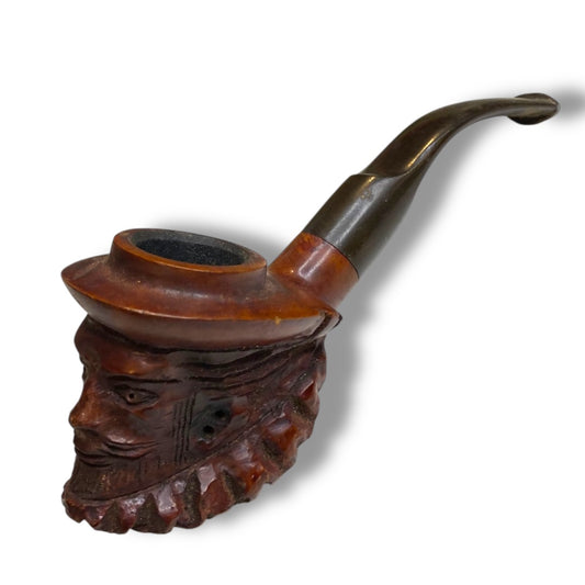 Vintage Sir Walter Raleigh Briar Hand Carved Isreal Smoking Pipe