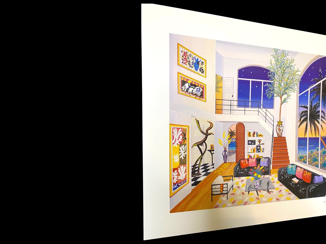 Fanch Francios Ledan Interior with Three Matisse Seriolithograph & COA Numbered 1999