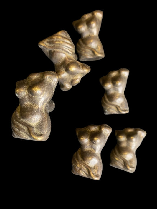 Set of 6 Bronze Female Torso Drawer Pull Knobs 45mm  1.7"