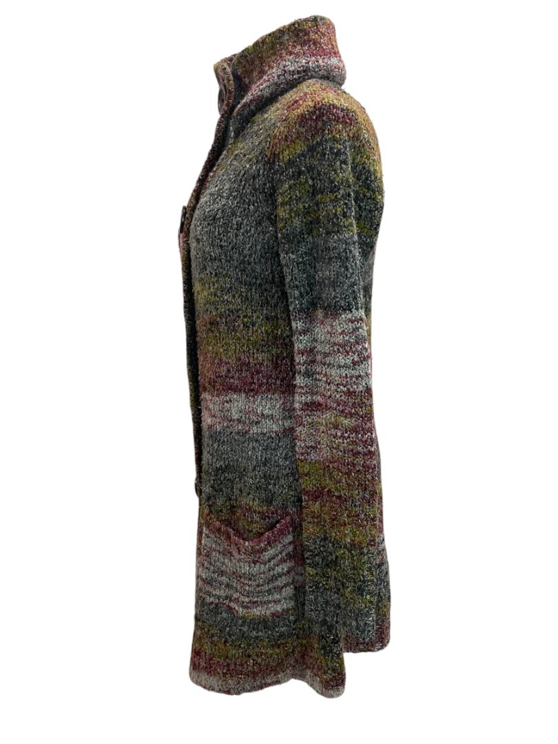 Medium Kensie Womens Cardigan Marled Knit Pockets Long