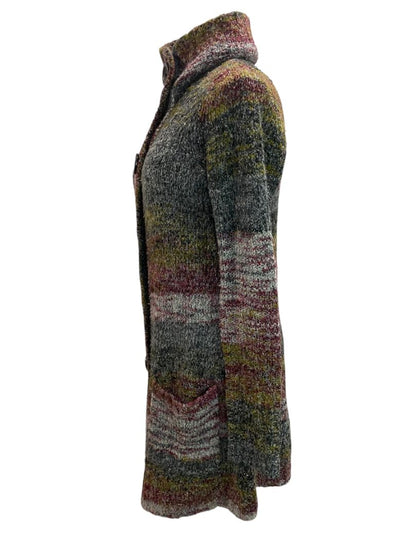Medium Kensie Womens Cardigan Marled Knit Pockets Long
