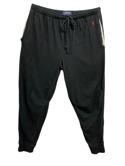 Large Polo Ralph Lauren Mens Sleep Pants Black Elastic Drawstring Waist Joggers