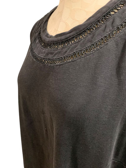 XL Talbots Shift Dress Sleeveless Black Knit Cotton