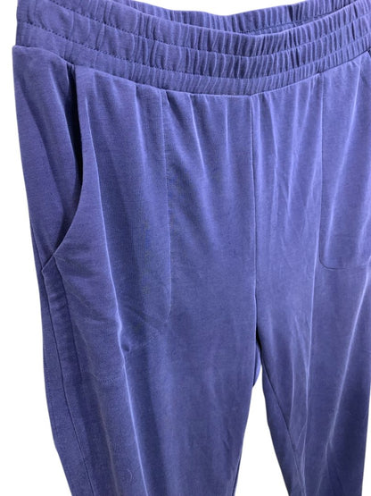 XXL Fabletics Womens Navy Blue Pull On Pants Pockets Ruched Calf