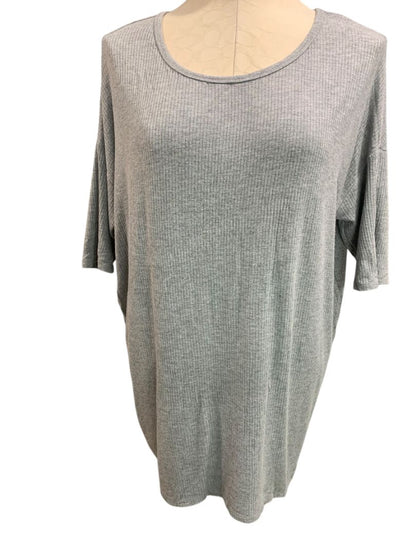 Size XS LulaRoe Gray Tunic Tshirt Ribbed Hi Lo Hem