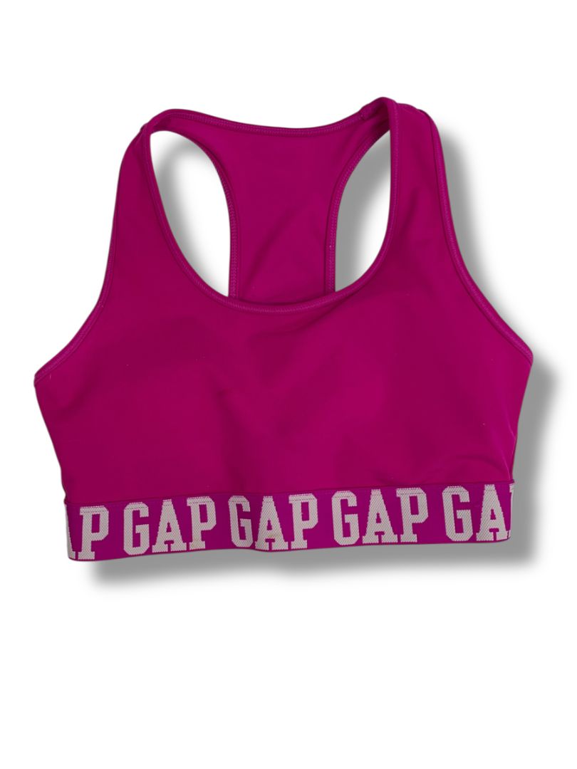Small GapFit Electric Pink Sports Bra T-Back Removable Pads