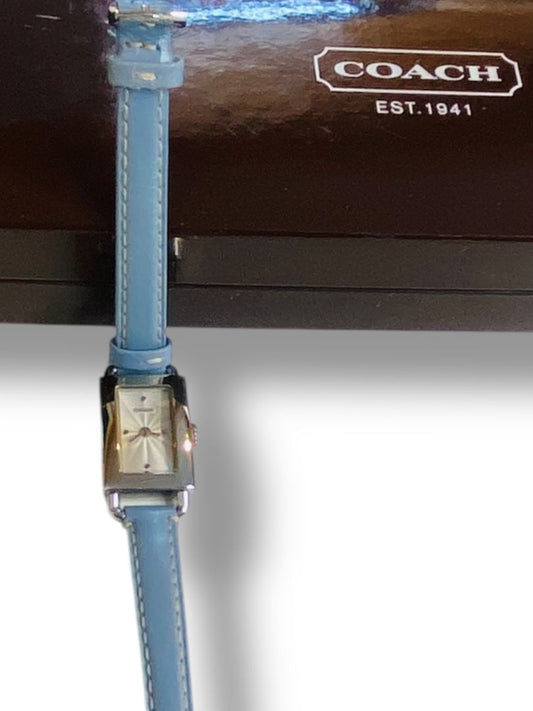 Coach Ladies Watch Madison Needs Battery Blue Leather Band 0219